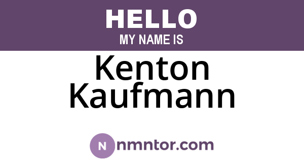 Kenton Kaufmann