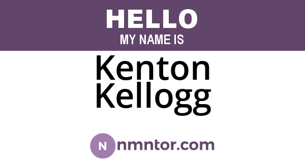 Kenton Kellogg