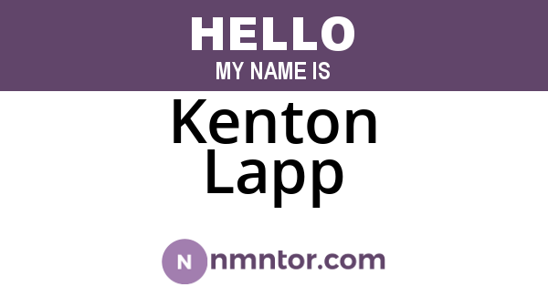 Kenton Lapp