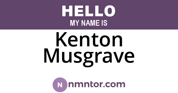 Kenton Musgrave