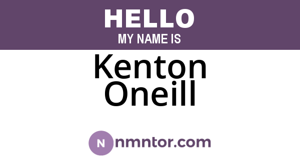 Kenton Oneill