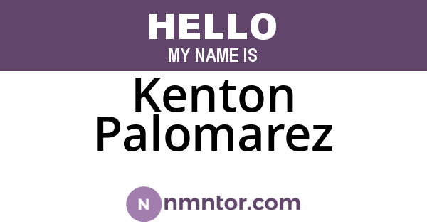 Kenton Palomarez