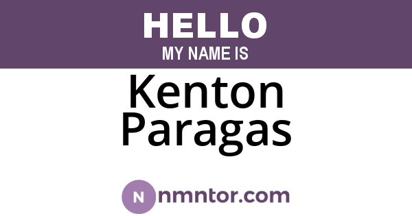 Kenton Paragas