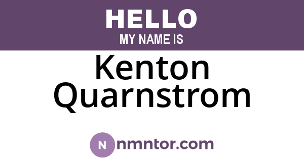 Kenton Quarnstrom