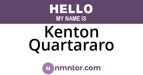 Kenton Quartararo