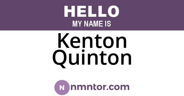 Kenton Quinton