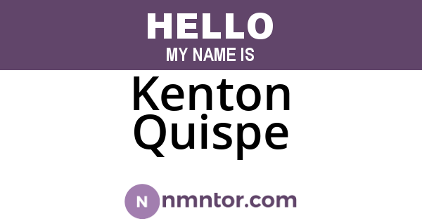 Kenton Quispe