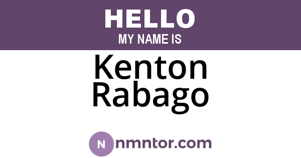 Kenton Rabago