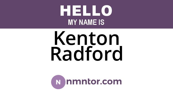 Kenton Radford