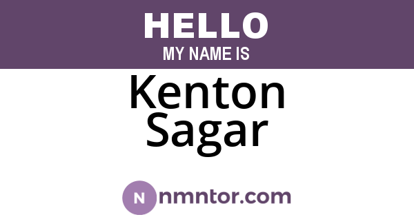 Kenton Sagar