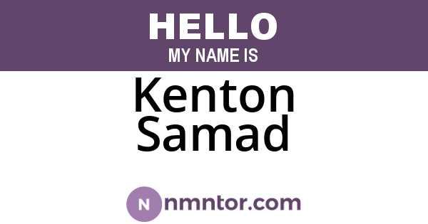 Kenton Samad