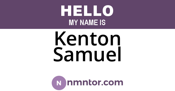 Kenton Samuel