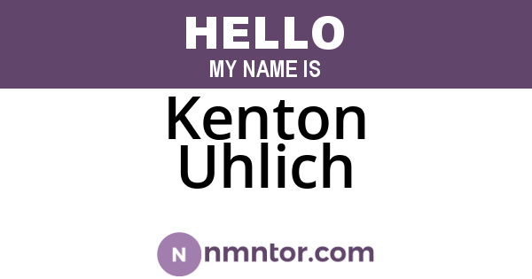Kenton Uhlich