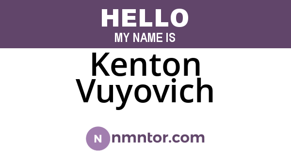 Kenton Vuyovich
