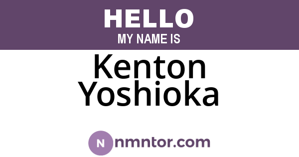 Kenton Yoshioka