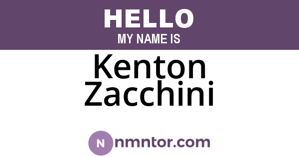Kenton Zacchini