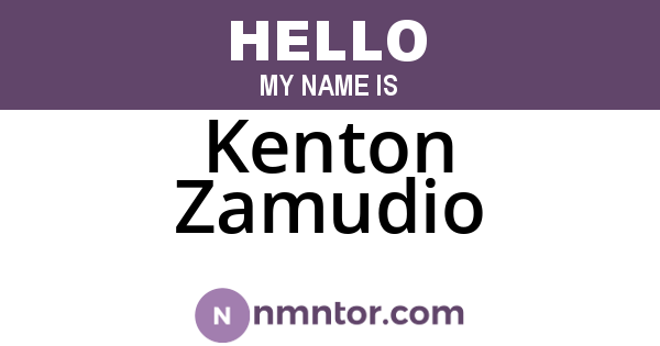 Kenton Zamudio