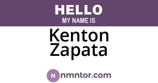 Kenton Zapata