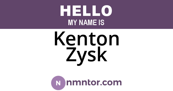 Kenton Zysk