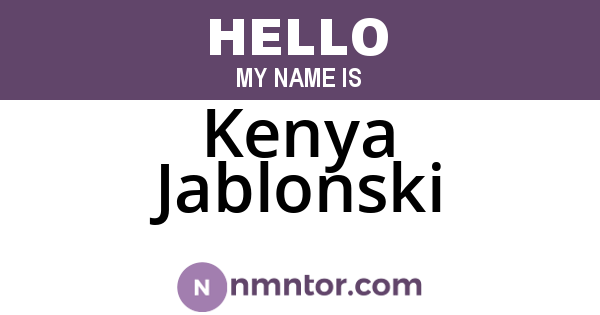 Kenya Jablonski
