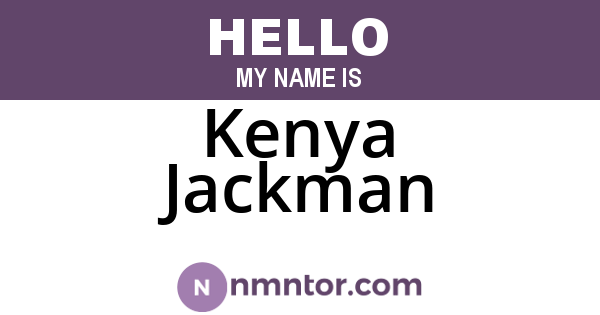 Kenya Jackman