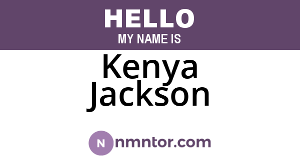 Kenya Jackson