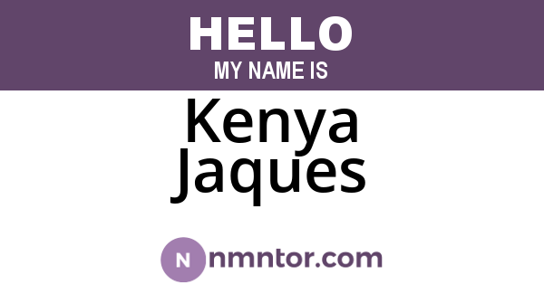 Kenya Jaques