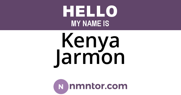 Kenya Jarmon