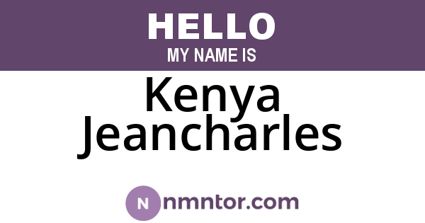 Kenya Jeancharles