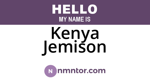 Kenya Jemison