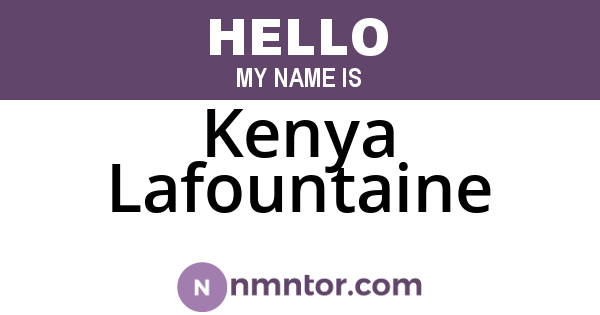 Kenya Lafountaine
