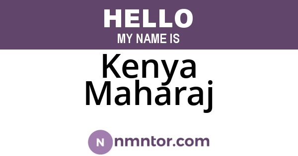 Kenya Maharaj