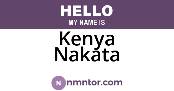 Kenya Nakata