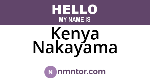 Kenya Nakayama