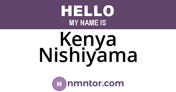 Kenya Nishiyama
