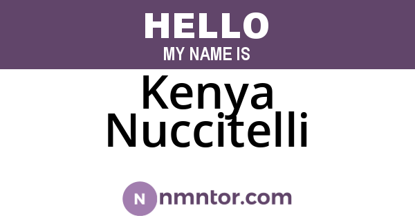 Kenya Nuccitelli