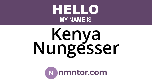 Kenya Nungesser
