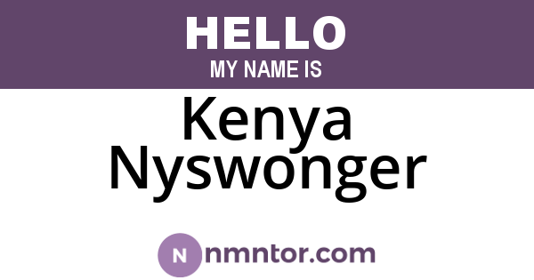 Kenya Nyswonger