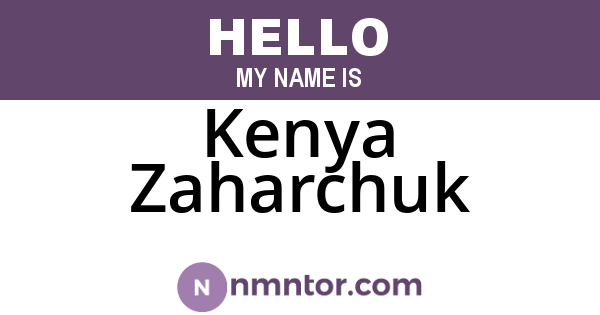 Kenya Zaharchuk