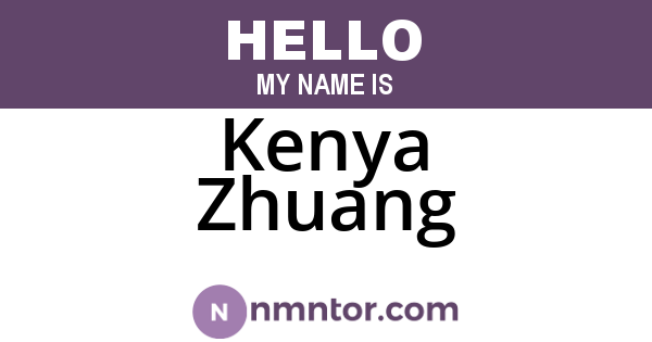 Kenya Zhuang
