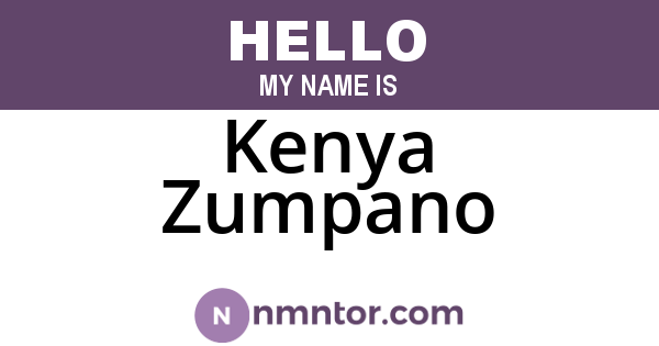 Kenya Zumpano