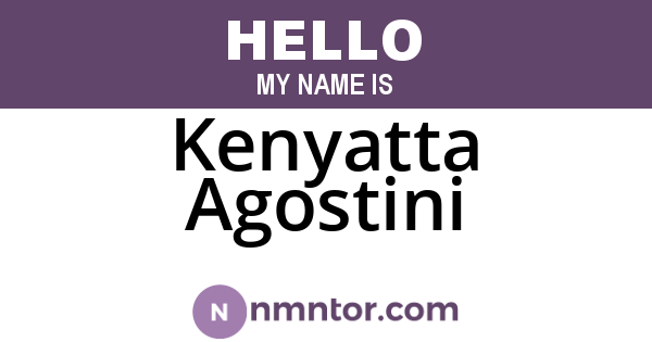 Kenyatta Agostini