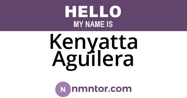 Kenyatta Aguilera