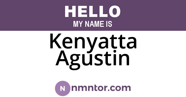 Kenyatta Agustin