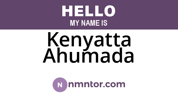 Kenyatta Ahumada