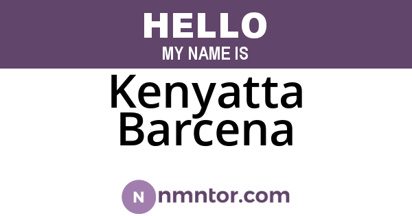 Kenyatta Barcena