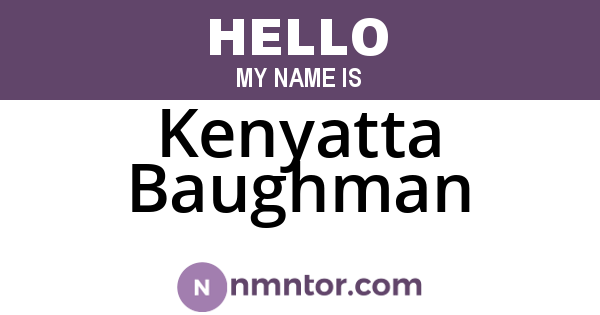 Kenyatta Baughman