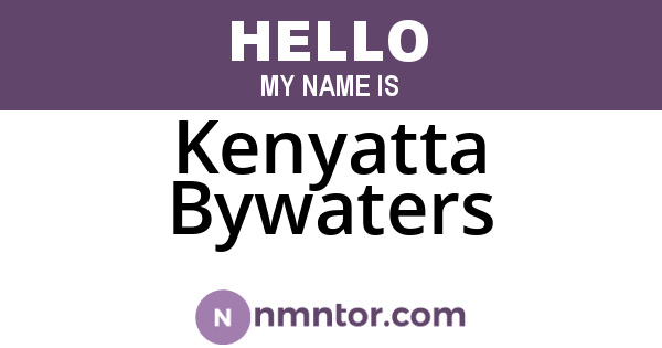 Kenyatta Bywaters