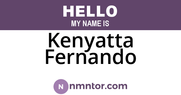 Kenyatta Fernando