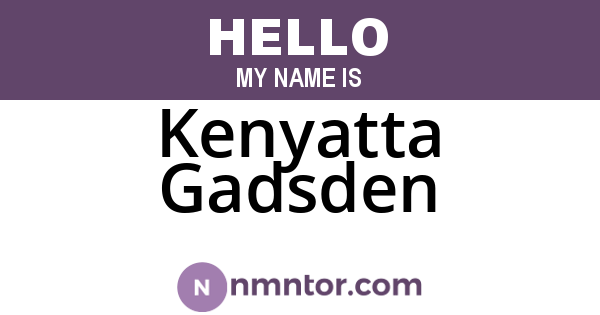 Kenyatta Gadsden